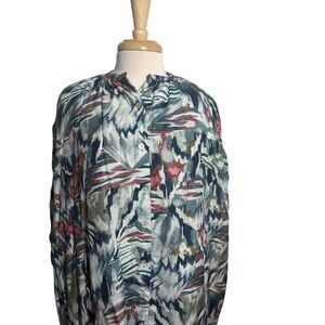 New w/tags CHUFY X FOREVER PATAGONIA  "PIA" Blue Green Printed Dress Size Small